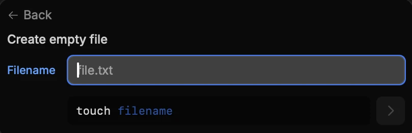 build a command by filling in the blanks, then run it